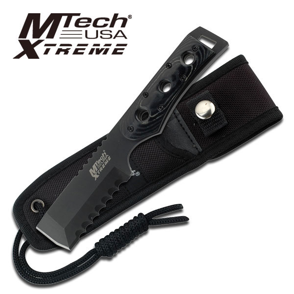 MTech USA XTREME Outdoormesser Schwarz Micarta Griff mit Löchern Öse MX-8088 MTech USA XTREME Outdoormesser Schwarz Micarta Griff mit Löchern Öse MX-8088