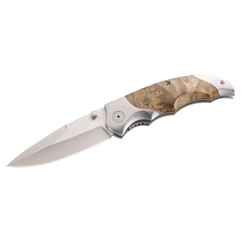 Herbertz Einhandmesser, AISI 420, Wurzelholz-Schalen, Edelstahlbacken, Clip Herbertz Einhandmesser, AISI 420, Wurzelholz-Schalen, Edelstahlbacken, Clip