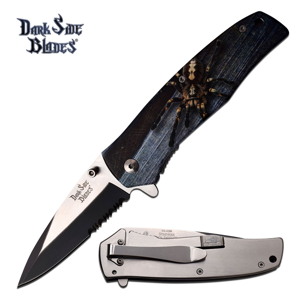 Dark Side Blades federunterstütztes Messer Einhandmesser Spinne DS-A056S