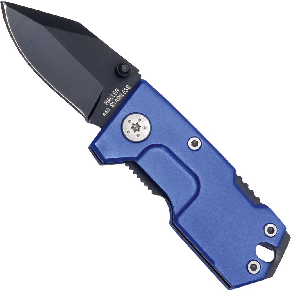 Haller Taschenmesser Small Blue Einhandtaschenmesser mit schwarzer Klinge 84689 Haller Taschenmesser Small Blue Einhandtaschenmesser mit schwarzer Klinge 84689