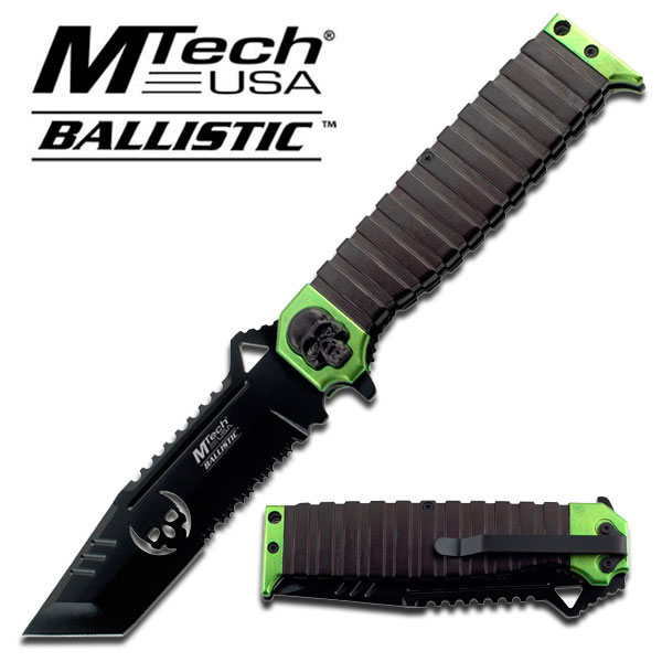 MTech USA SPRING ASSISTED Messer Halbgezahnt Klingenlänge 11,4 cm MT-A820GN MTech USA SPRING ASSISTED Messer Halbgezahnt Klingenlänge 11,4 cm MT-A820GN