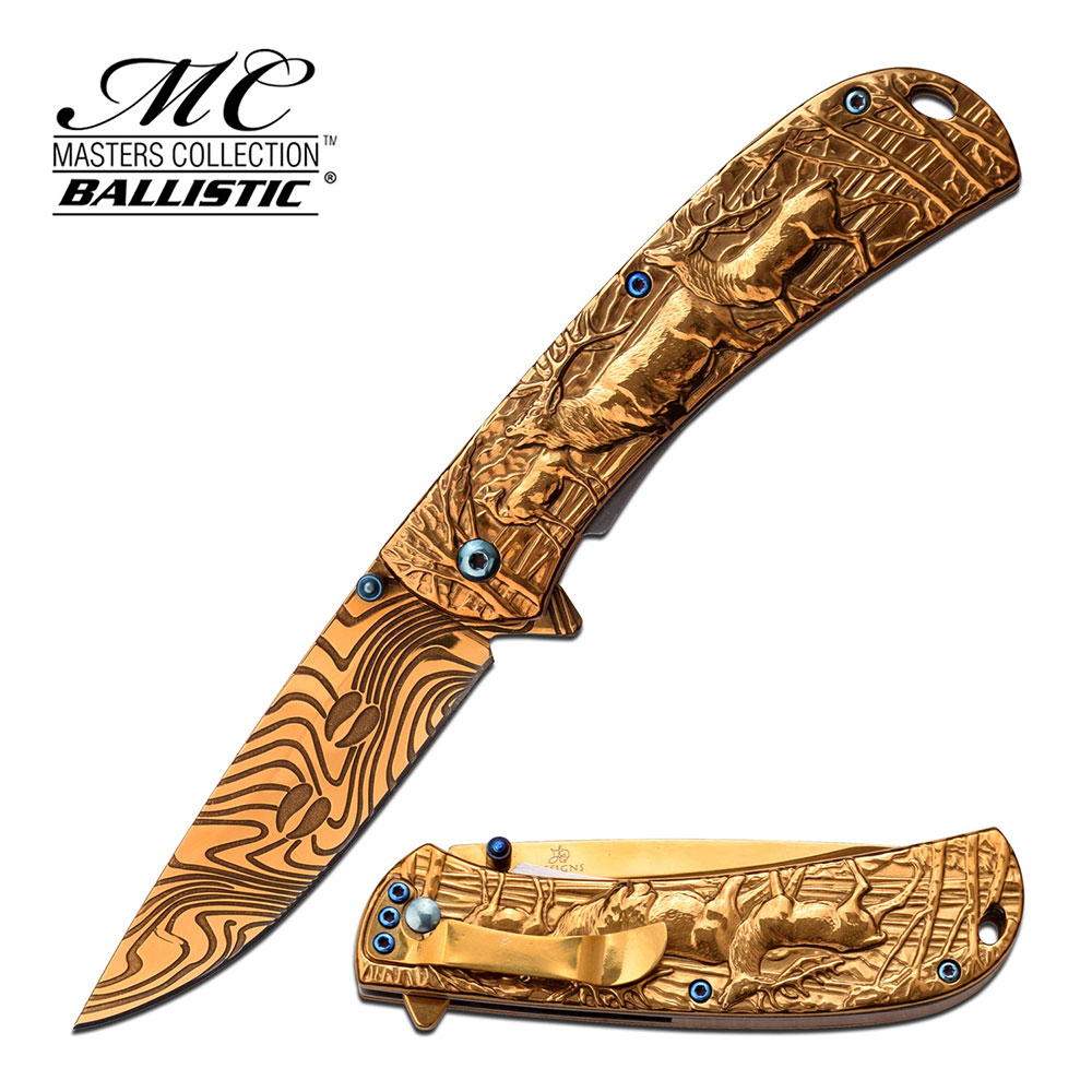 Master Collection Taschenmesser Elch SKULPTUR Design gold MC-A033GD Master Collection Taschenmesser Elch SKULPTUR Design gold MC-A033GD