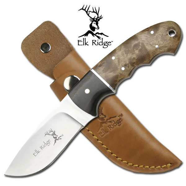 Elk Ridge Messer Jagdmesser Outdoormesser Fulltang Holzgriff ER-128
