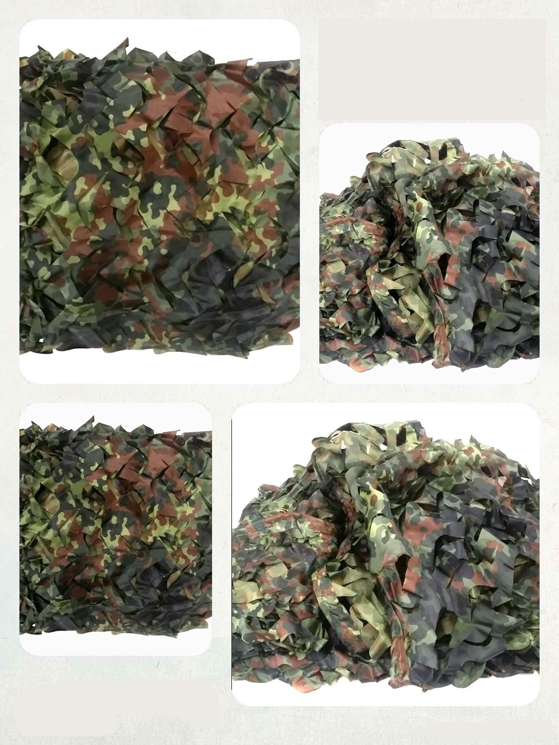 Tarnnetz flecktarn camo 2m x 3m Tarnung camo befestigter Rand Metallringe