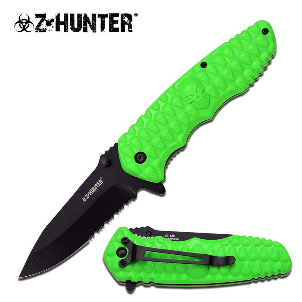 Z Hunter Outdoor Messer Totenkopf Faltschlossmesser Taschenmesser ZB-138GN Z Hunter Outdoor Messer Totenkopf Faltschlossmesser Taschenmesser ZB-138GN
