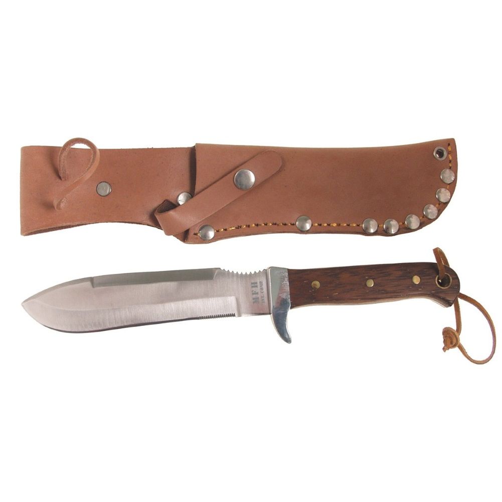 BW Fallschirmspringermesser Kappmesser Messer Lederscheide Holzgriff neu