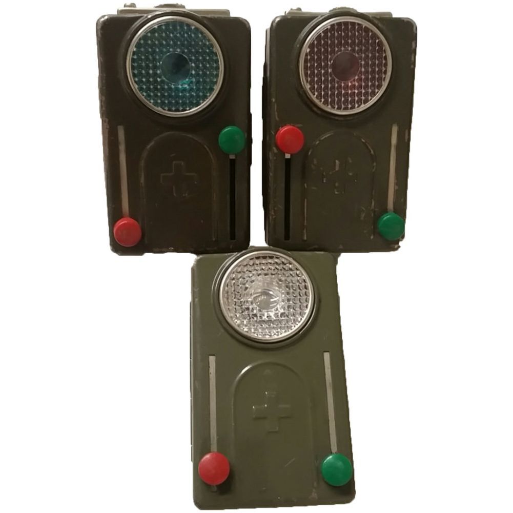 Schweizer Armee Original Taschenlampe Farbwechsel oliv Rarität