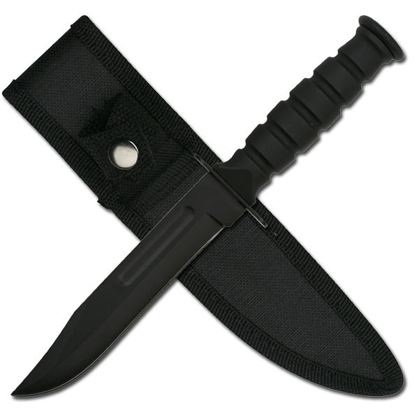 Survivor Messer Outdoormesser Fixed Blade schwarz Campingmesser HK-1023DG Survivor Messer Outdoormesser Fixed Blade schwarz Campingmesser HK-1023DG