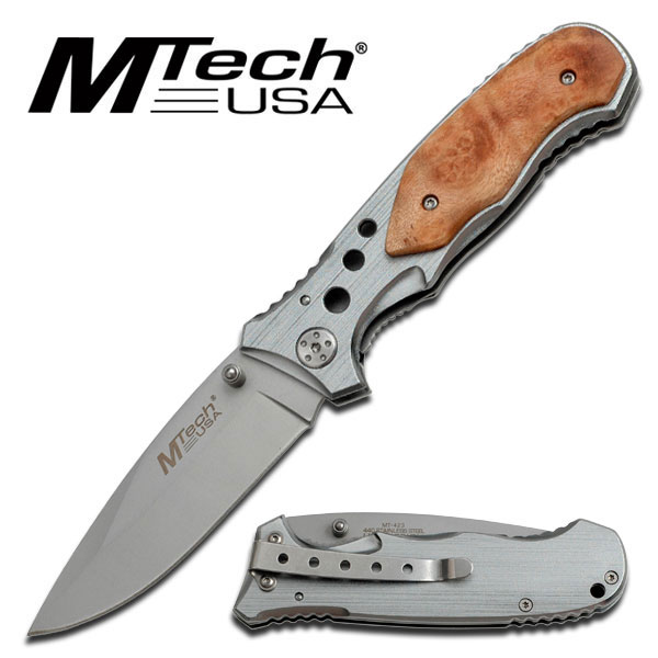 MTech USA Taschenmesser Holzgriff Version geschlossen 11,43cm MT-423SL MTech USA Taschenmesser Holzgriff Version geschlossen 11,43cm MT-423SL