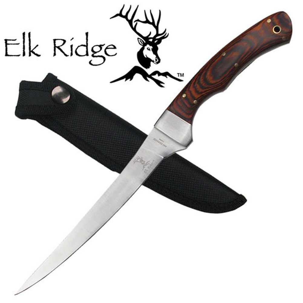 Elk Ridge Filet Messer Jagdmesser 31,12 cm Gesamtlänge inkl. Scheide ER-028