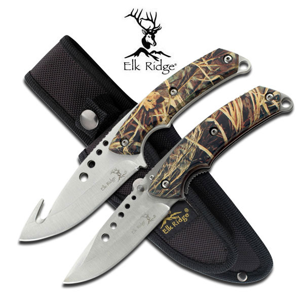 Elk Ridge Hunting Knife Set Jagdmesser 3 teilig jungle camo ER-054CA
