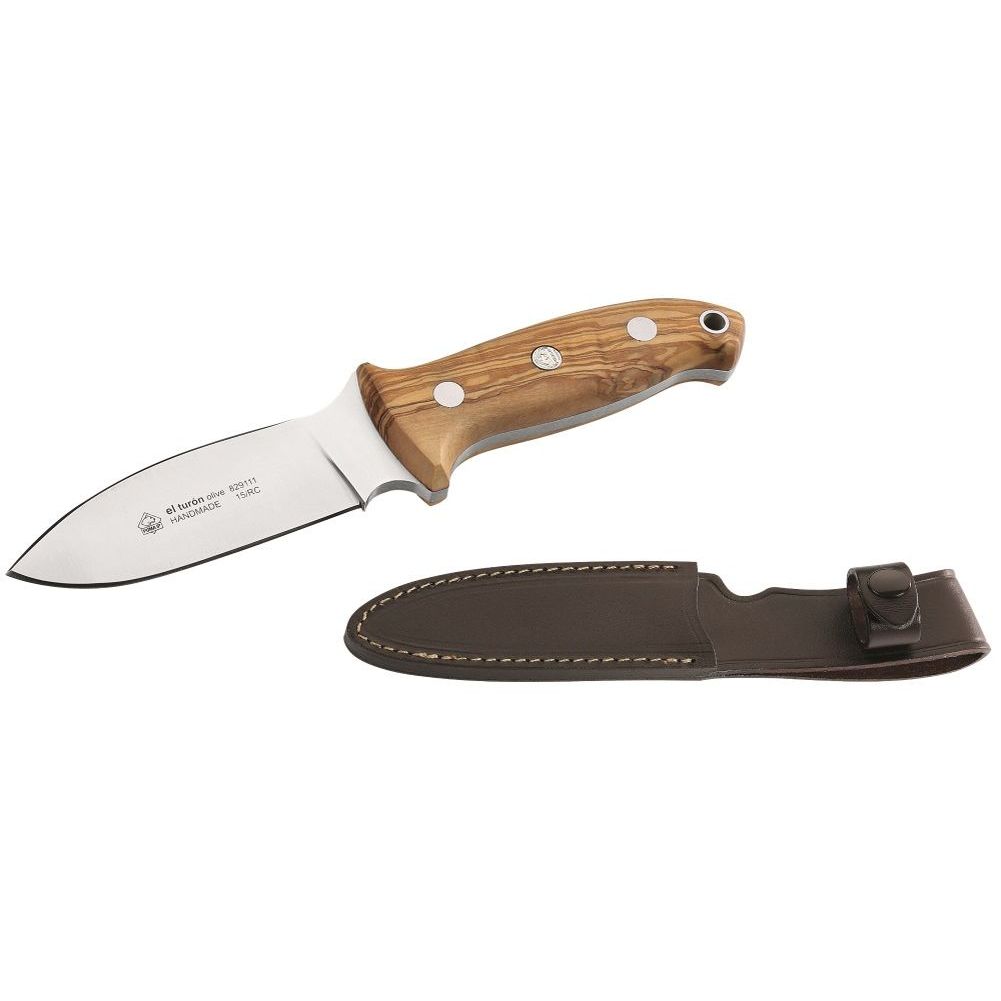 Puma IP Messer Gürtel Taschenmesser Olivenholz Griffschalen Lederscheide 309111 Puma IP Messer Gürtel Taschenmesser Olivenholz Griffschalen Lederscheide 309111