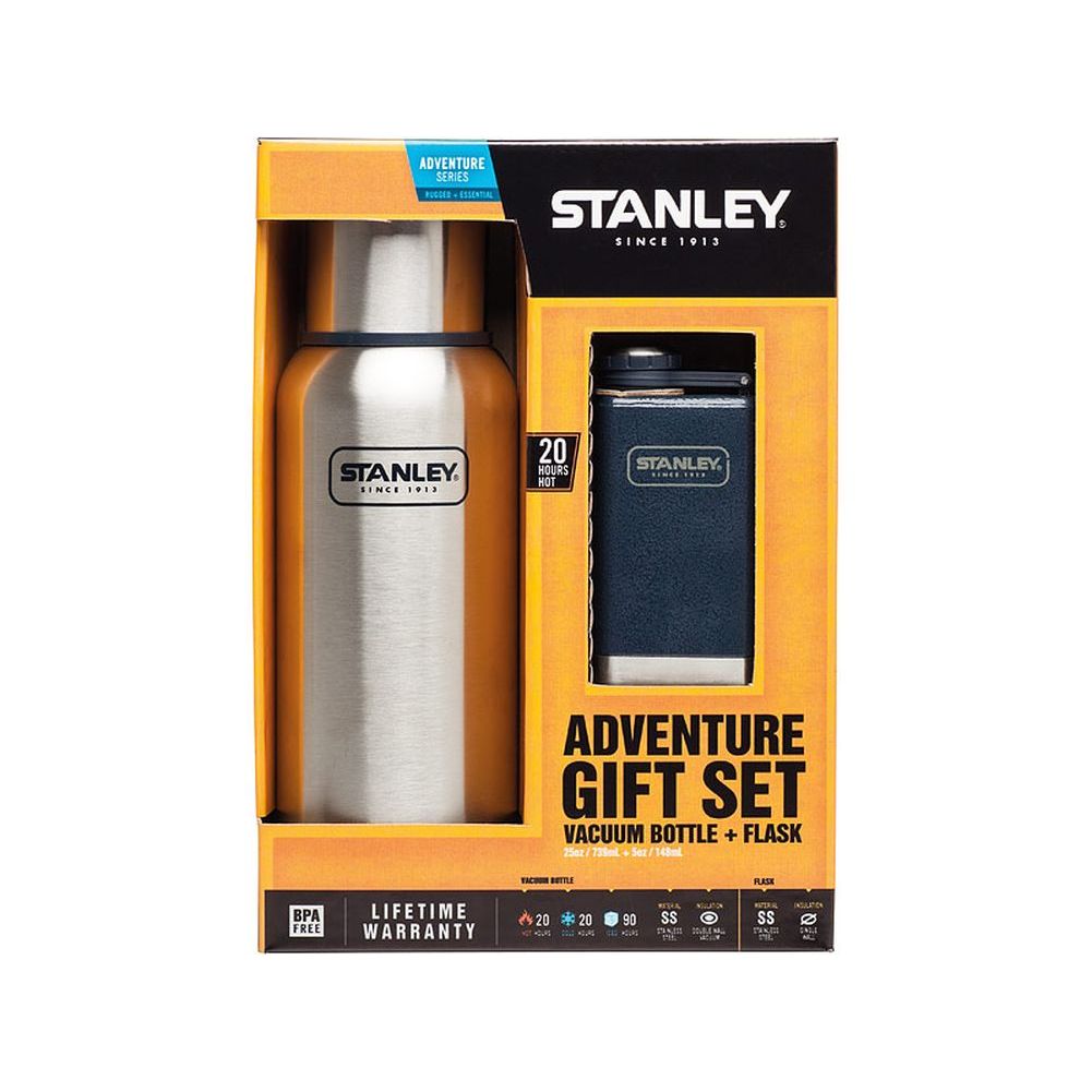 Stanley Adventure Gift Set Vaccum Bottle 18/8 Stahl navyblaue Adventure Flask Stanley Adventure Gift Set Vaccum Bottle 18/8 Stahl navyblaue Adventure Flask