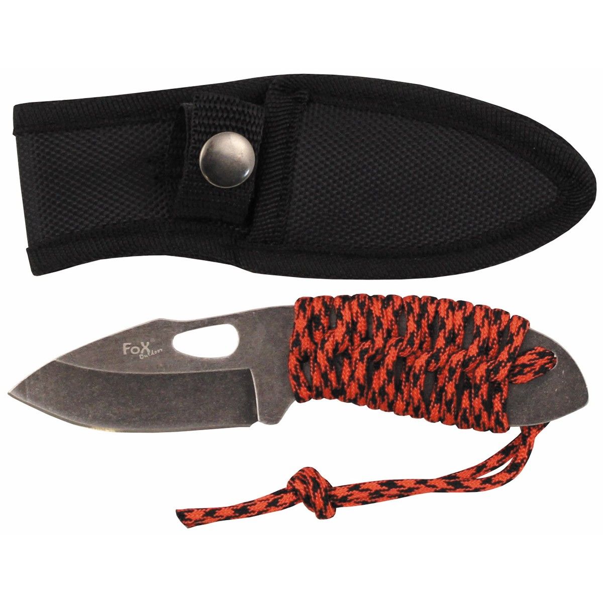 Fox Outdoor Messer "Redrope" klein stonewashed Griff umwickelt 44484