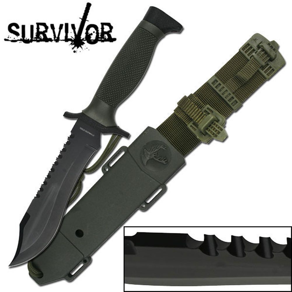 Survivor Messer Outdoormesser Überlebensmesser 12-Zoll insgesamt HK-6001 Survivor Messer Outdoormesser Überlebensmesser 12-Zoll insgesamt HK-6001