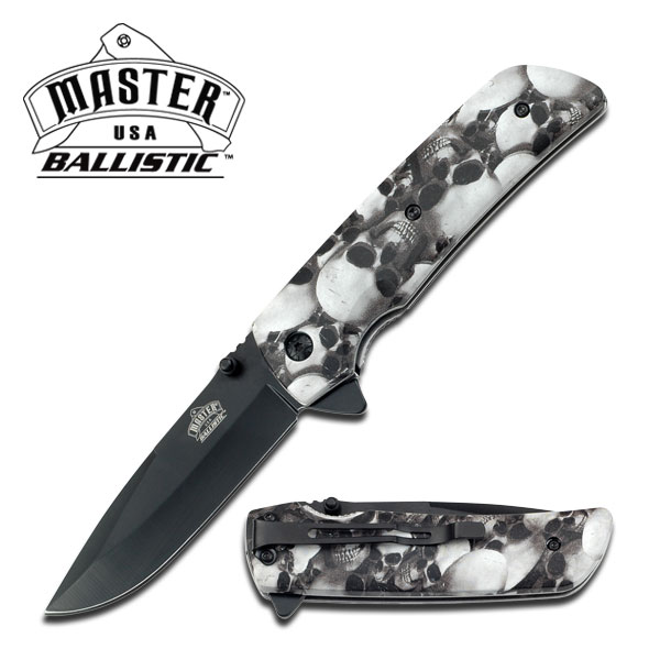 Master USA Grau Skull Camo Nylonfaser Griff Taschenmesser MU-A005GY Master USA Grau Skull Camo Nylonfaser Griff Taschenmesser MU-A005GY