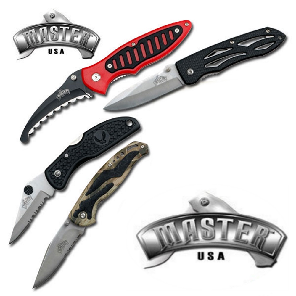 Set 4 Stück Master USA Taschenmesser verschiedene Ausführungen MU-1115 Set 4 Stück Master USA Taschenmesser verschiedene Ausführungen MU-1115