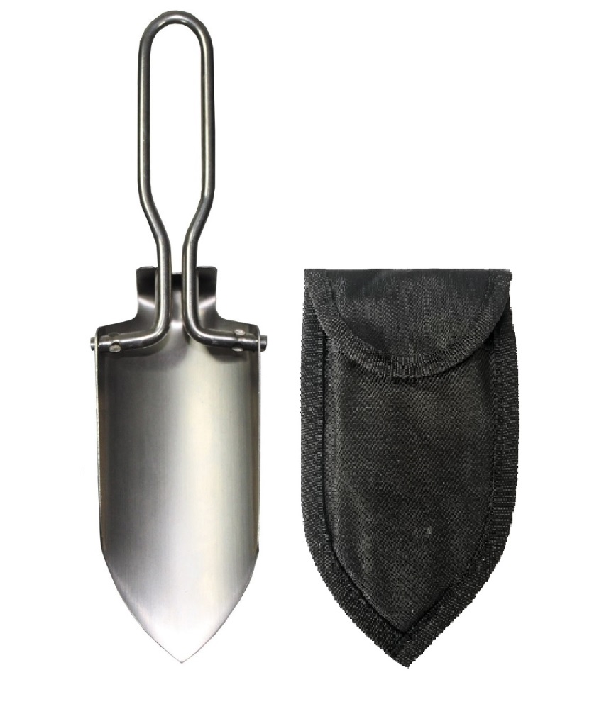Camping Gartenschaufel Mini Schaufel Edelstahl klappbar mit Tasche