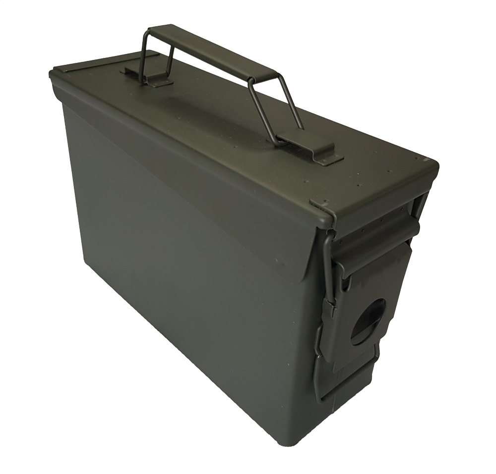 Munitionskiste US Metall Transportkiste Werkzeugkiste Box Cal.30 oliv