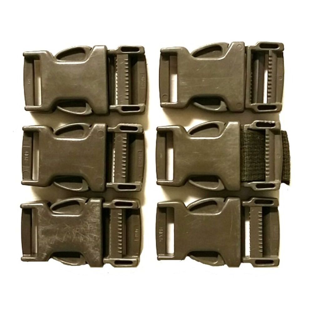 6 Stück Rucksack Gurtschnalle Steckschnalle Clip Klickverschluss 25 mm Oliv 6 Stück Rucksack Gurtschnalle Steckschnalle Clip Klickverschluss 25 mm Oliv