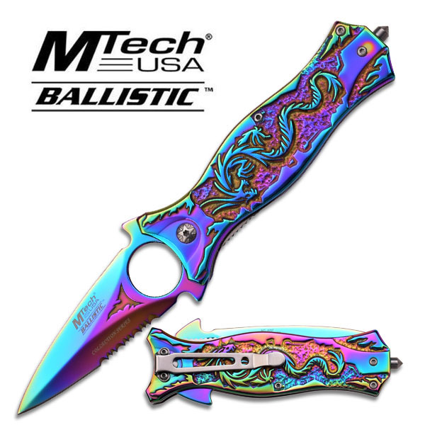 MTECH USA Rainbow Drachen Klinge Outdoor Camping Taschenmesser MT-A707RB MTECH USA Rainbow Drachen Klinge Outdoor Camping Taschenmesser MT-A707RB