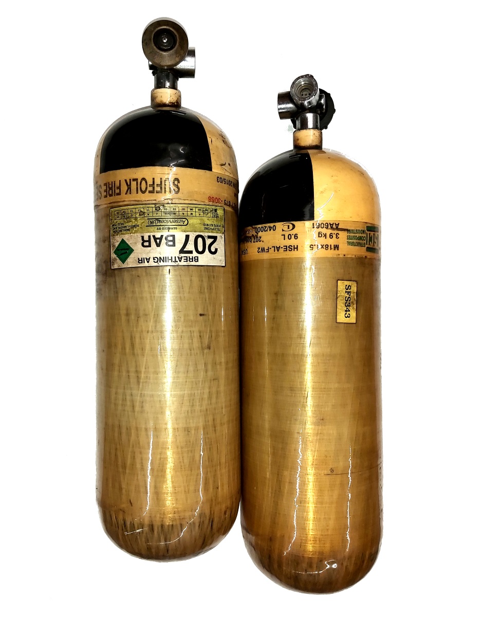 9 Liter Atemluftflasche Pressluftflasche Feuerwehrbestand gebraucht 9 Liter Atemluftflasche Pressluftflasche Feuerwehrbestand gebraucht