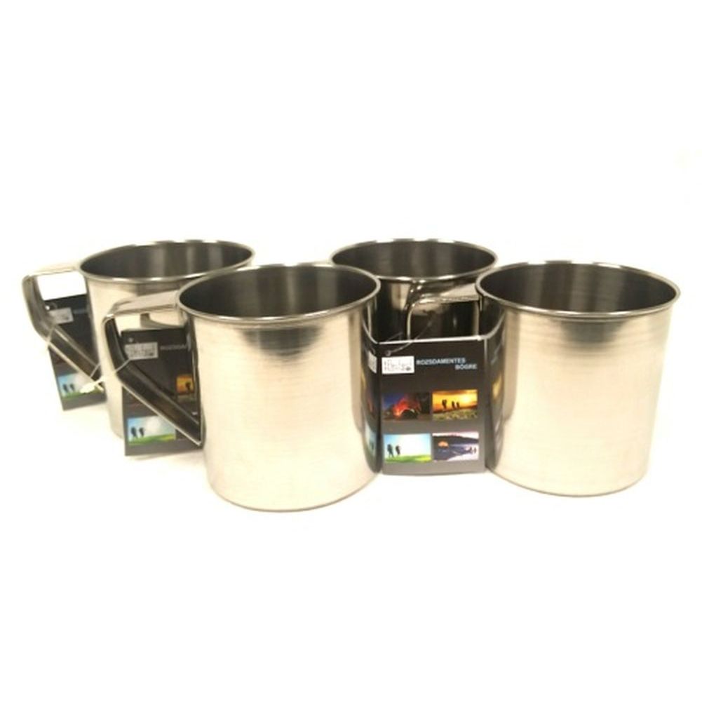 4 Stück Edelstahl Tassen Becher Camping Kaffeebecher Trinktassen 500ml 4 Stück Edelstahl Tassen Becher Camping Kaffeebecher Trinktassen 500ml