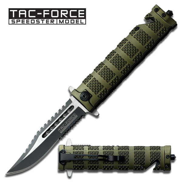 Tac Force Klappmesser Taschenmesser Rettungsmesser Halbzahn TF-710GN Tac Force Klappmesser Taschenmesser Rettungsmesser Halbzahn TF-710GN