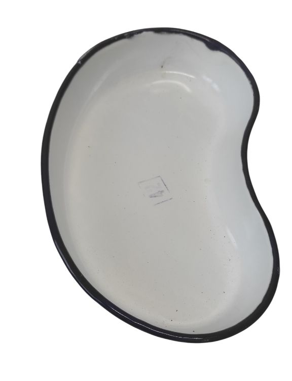 Armee Emaille Nierenschale Schüssel Kosmetik Schale neuwertig 28cm Armee Emaille Nierenschale Schüssel Kosmetik Schale neuwertig 28cm