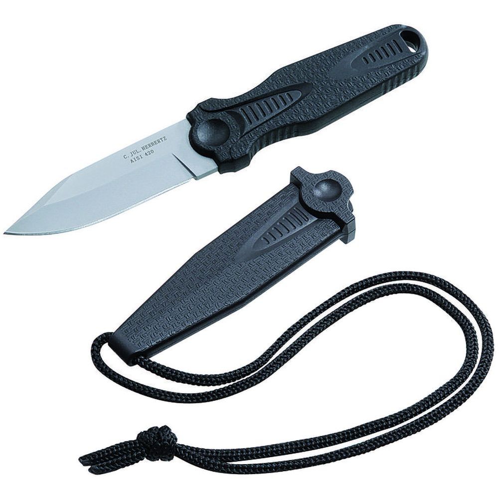 108307 Herbertz Neck Knife Stahl AISI 420 matt gestrahlt Kunststoff-Griff K 108307 Herbertz Neck Knife Stahl AISI 420 matt gestrahlt Kunststoff-Griff K