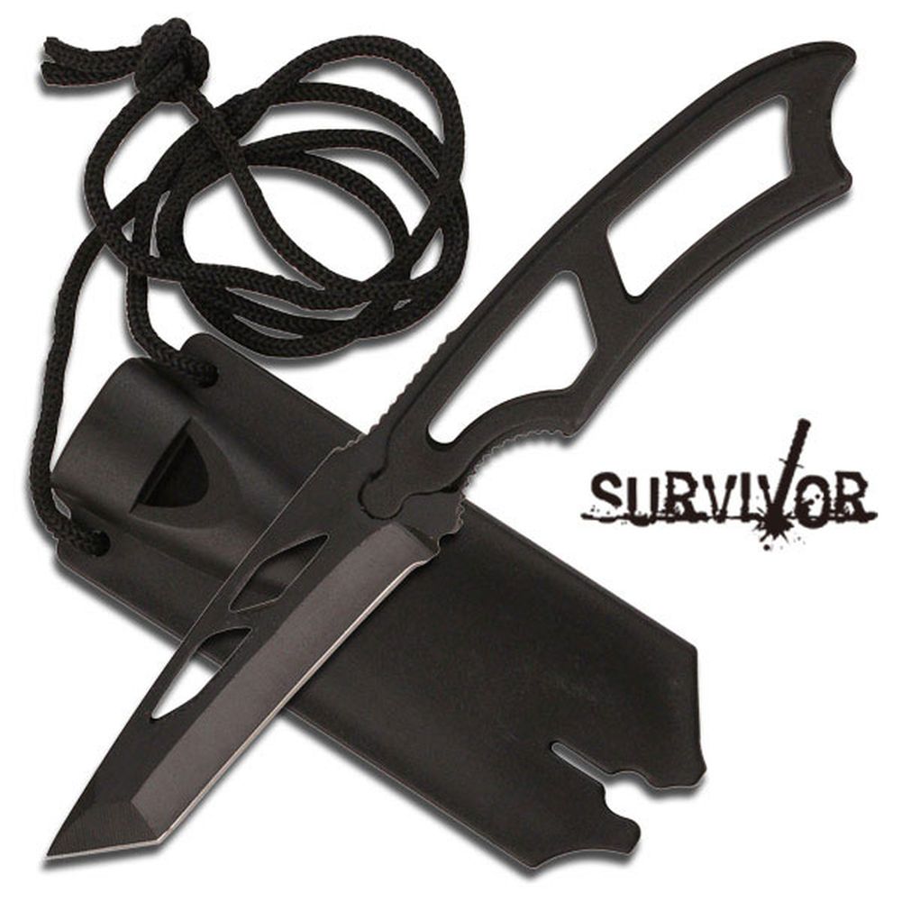 MC Survivor Neck Knife Taschenmesser Security Einhandmesser mit Halskette HK-656 MC Survivor Neck Knife Taschenmesser Security Einhandmesser mit Halskette HK-656