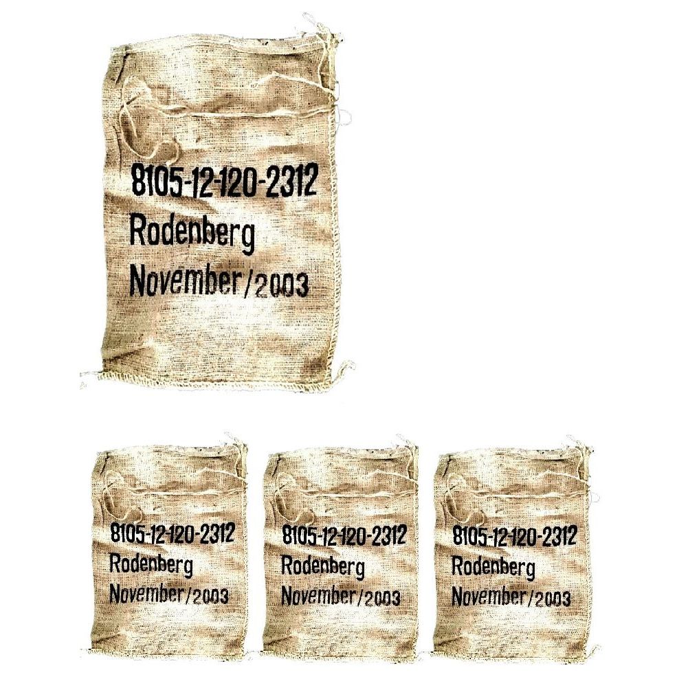 4 Stück BW Kaffeesack Jutesack Original mit Druck Rodenberg Deko Basteln Garten 4 Stück BW Kaffeesack Jutesack Original mit Druck Rodenberg Deko Basteln Garten