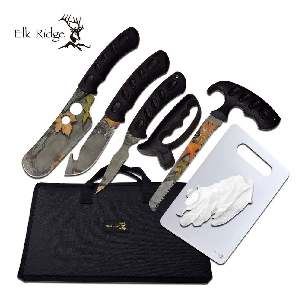 Elk Ridge Hunting Knife Set Jagdmesser Set inkl. Nylon Tragetasche ER-925