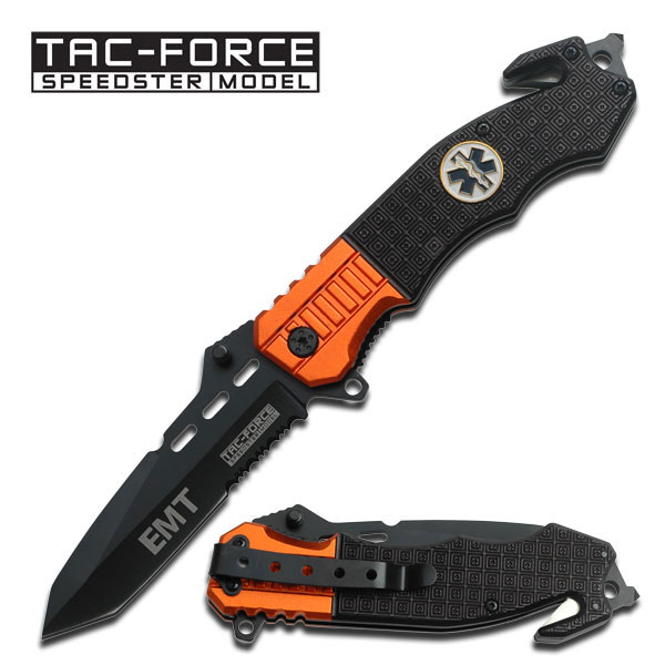 Tac Force Rettungs Taschenmesser Glasbrecher Gurtschneider Clip TF-740EM Tac Force Rettungs Taschenmesser Glasbrecher Gurtschneider Clip TF-740EM