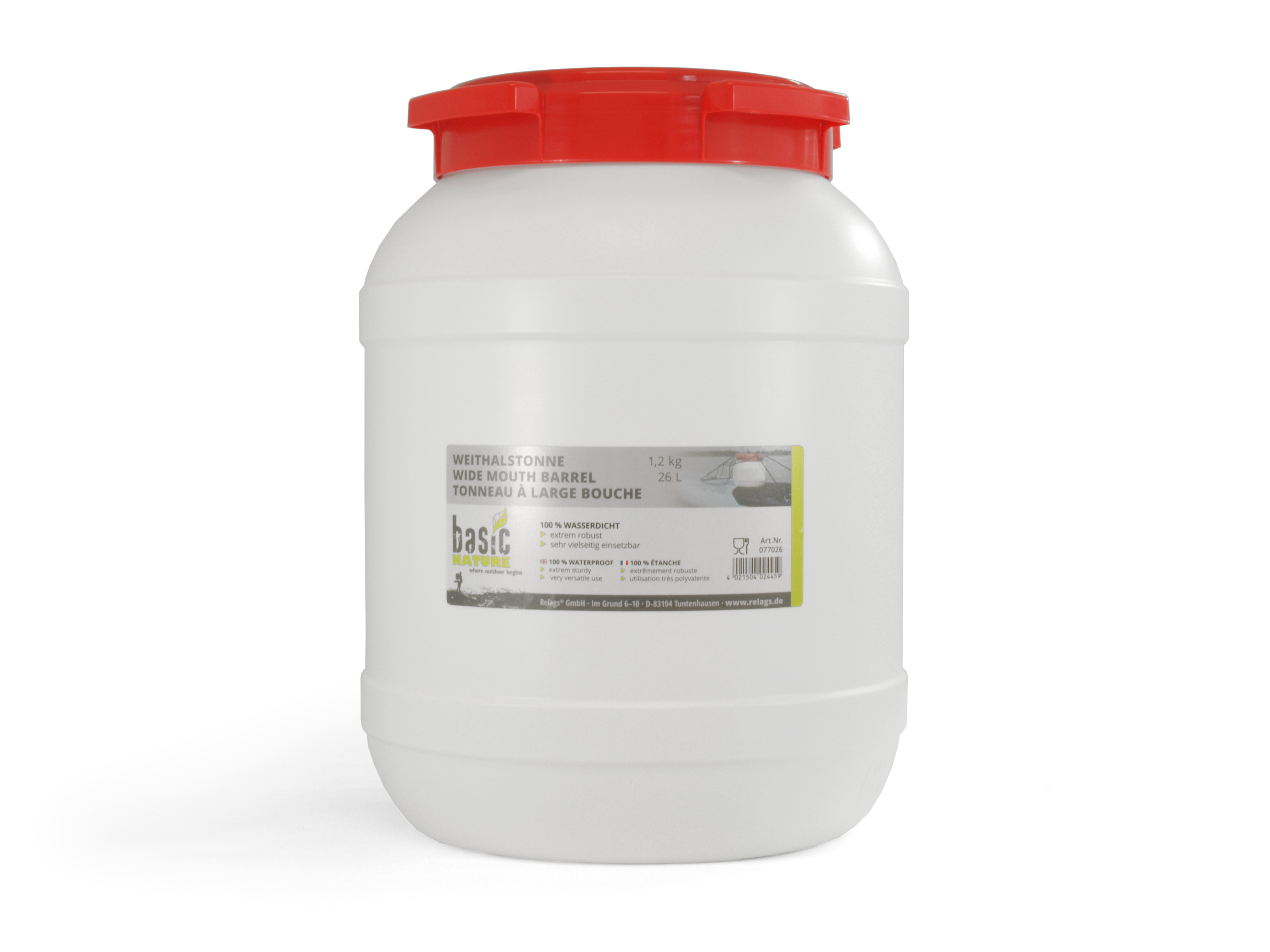 BasicNature Weithalstonne rund weiß 26 Liter BasicNature Weithalstonne rund weiß 26 Liter